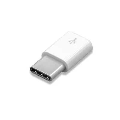 Adapter OTG USB C >> Micro USB White For Samsung Galaxy A8 2018 Book Tab S3 • £10.80